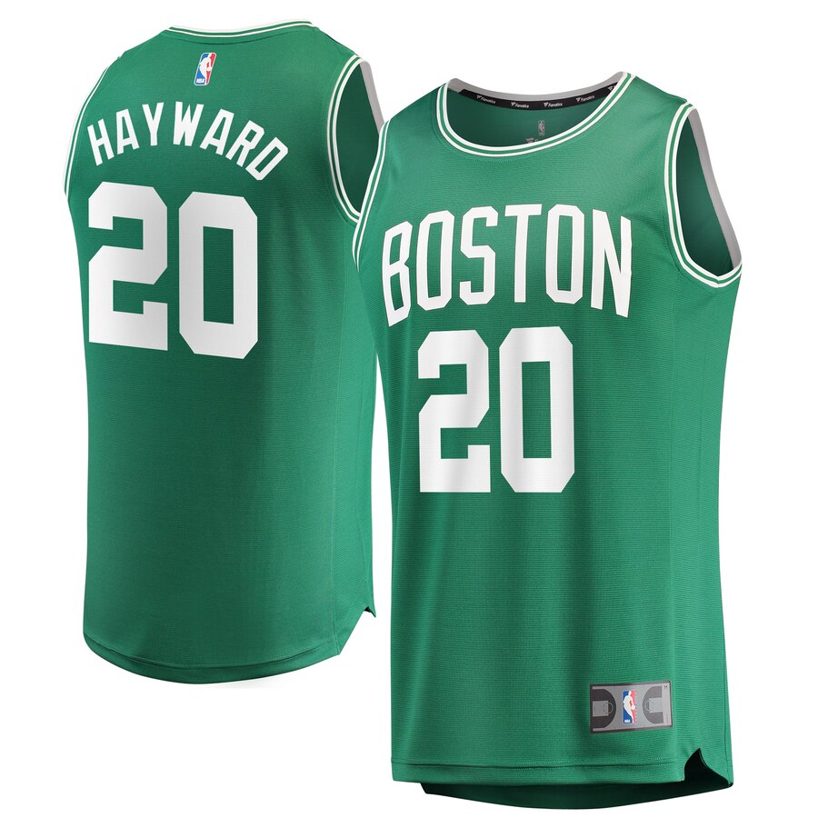 Men's Boston Celtics Gordon Hayward #20 Fast Break Fanatics Branded Green Replica Icon Edition Jersey 2401GVJA